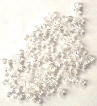 100 4mm Faceted Crystal Czech Beads
